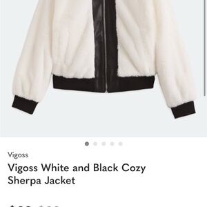 Vigoss Black and Cream Teddy Jacket